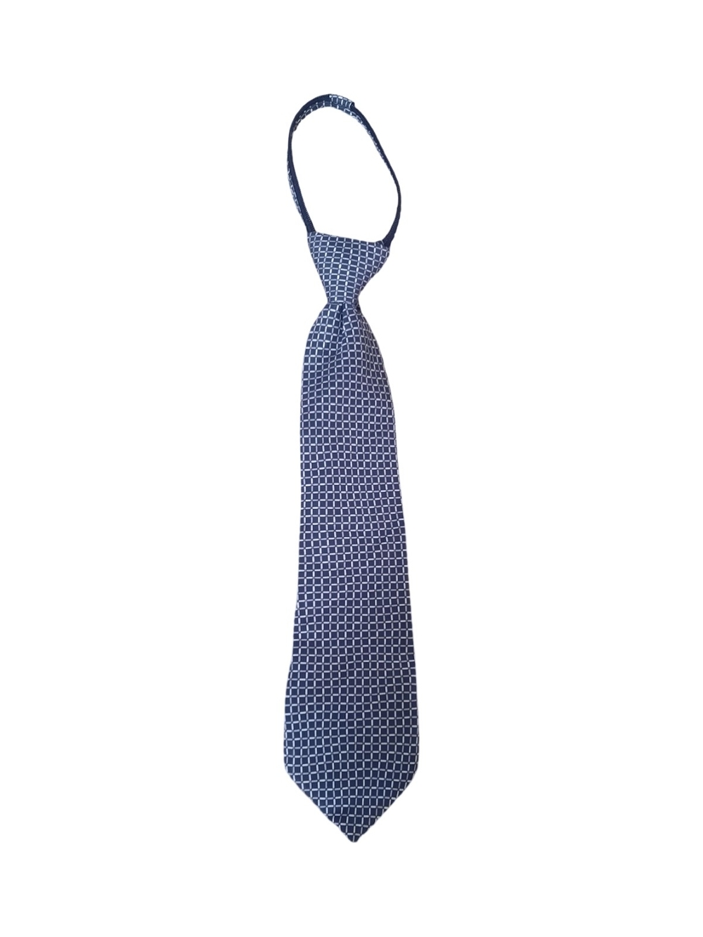 Classic Geometric Navy Blue Tie - Unbranded
